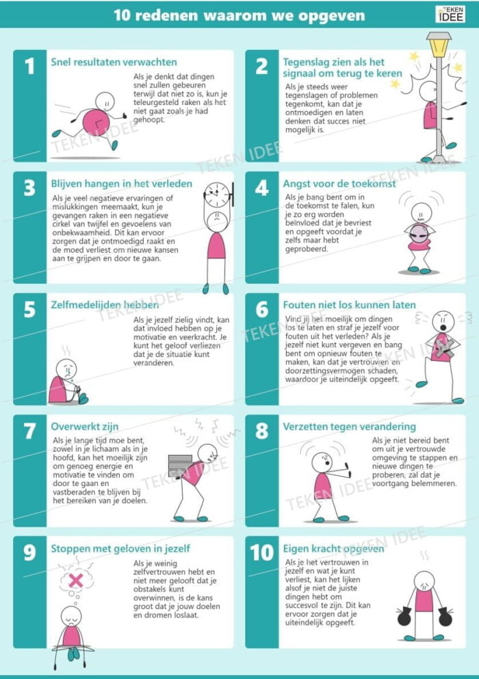 10 redenen waarom we opgeven